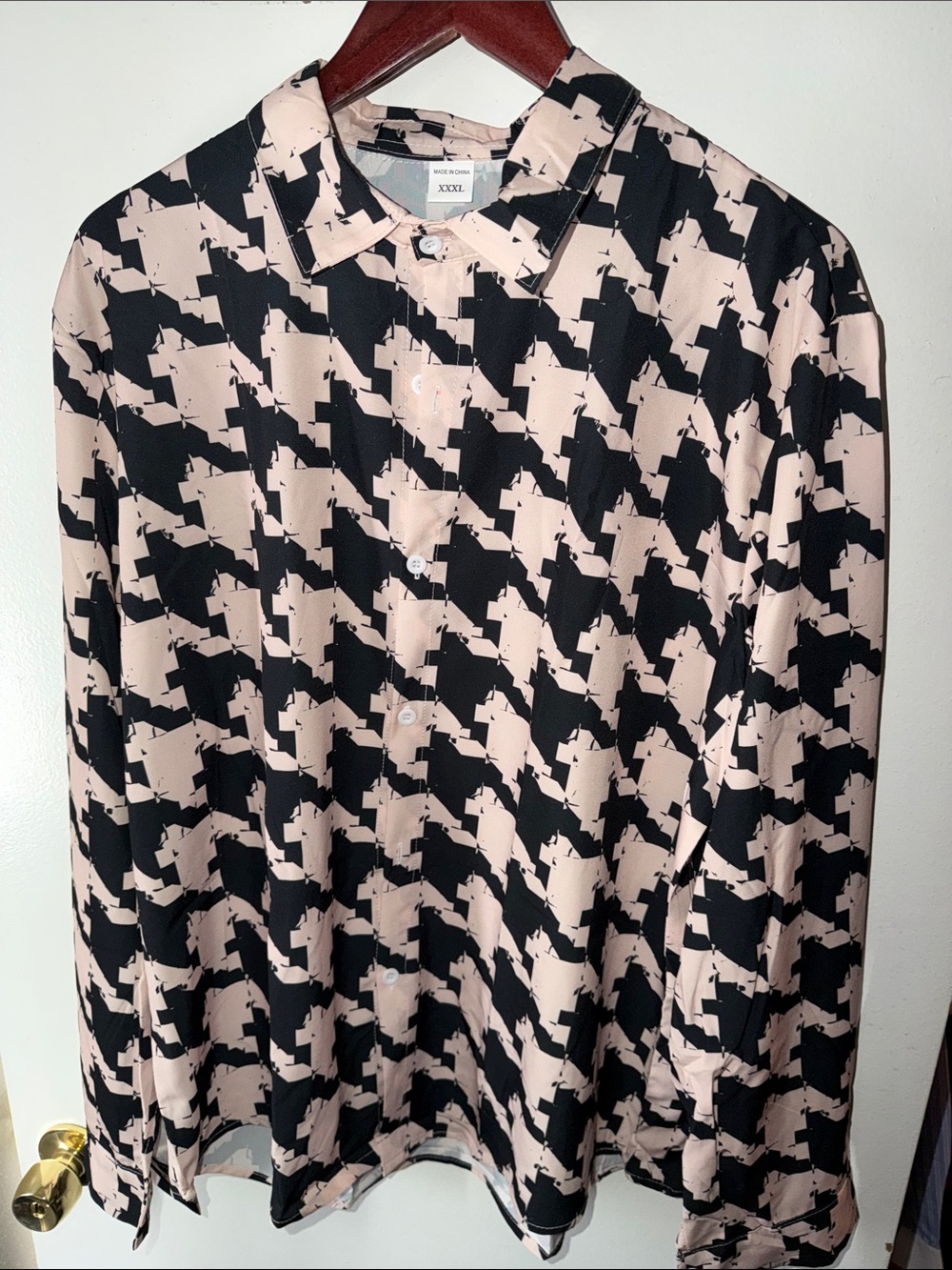 Men’s XXL houndstooth button up